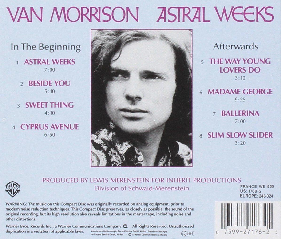 van morrison astral weeks german pressing