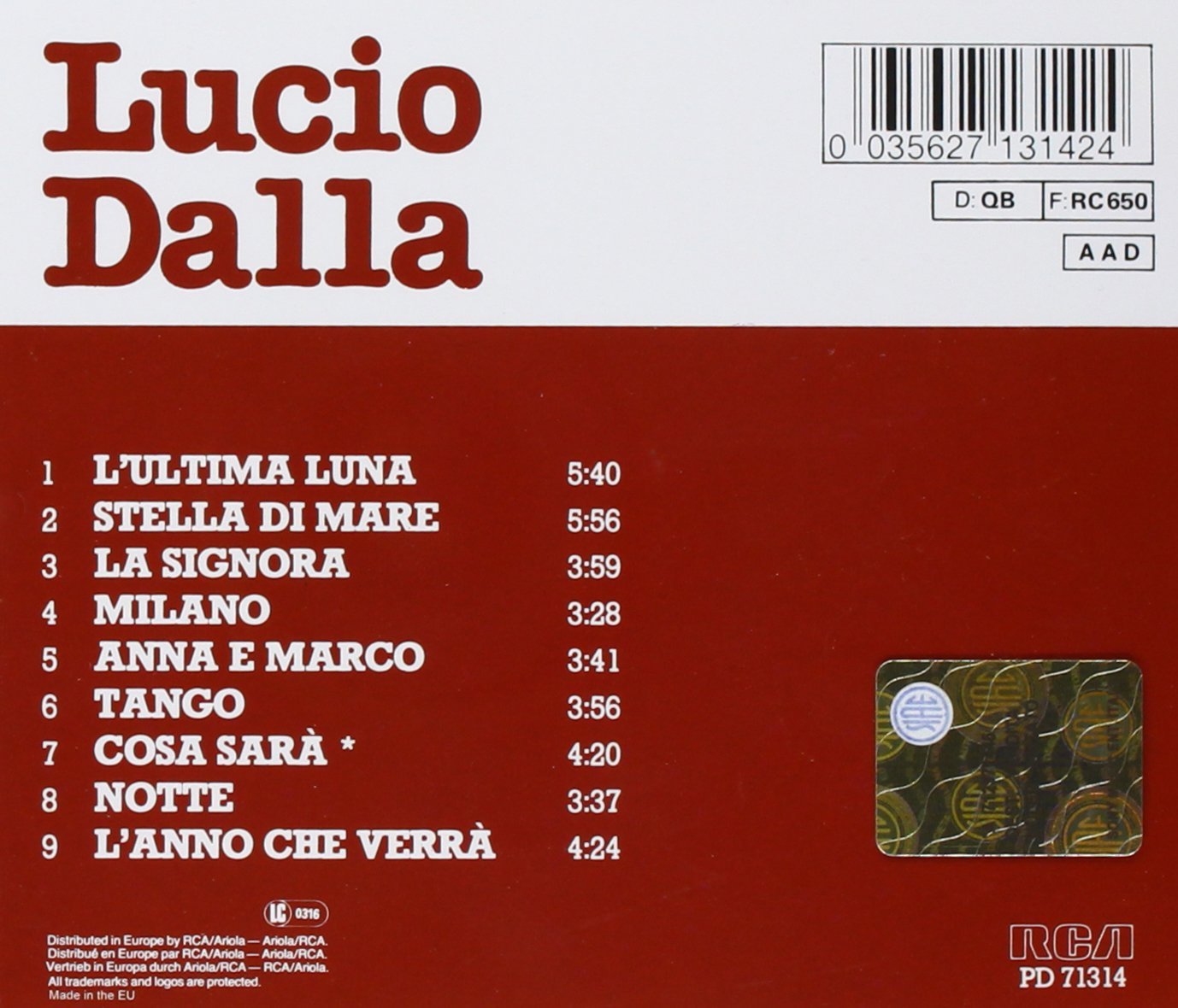 LUCIO DALLA – Lucio Dalla