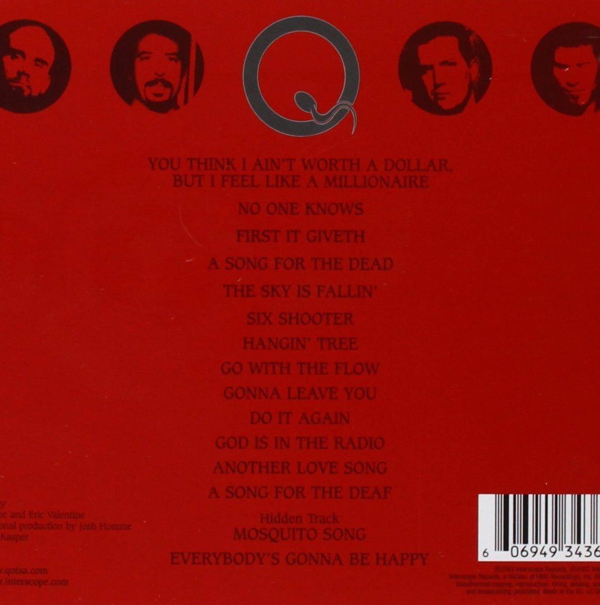QUEENS OF THE STONE AGE Songs For The Deaf Dischi e Vinili